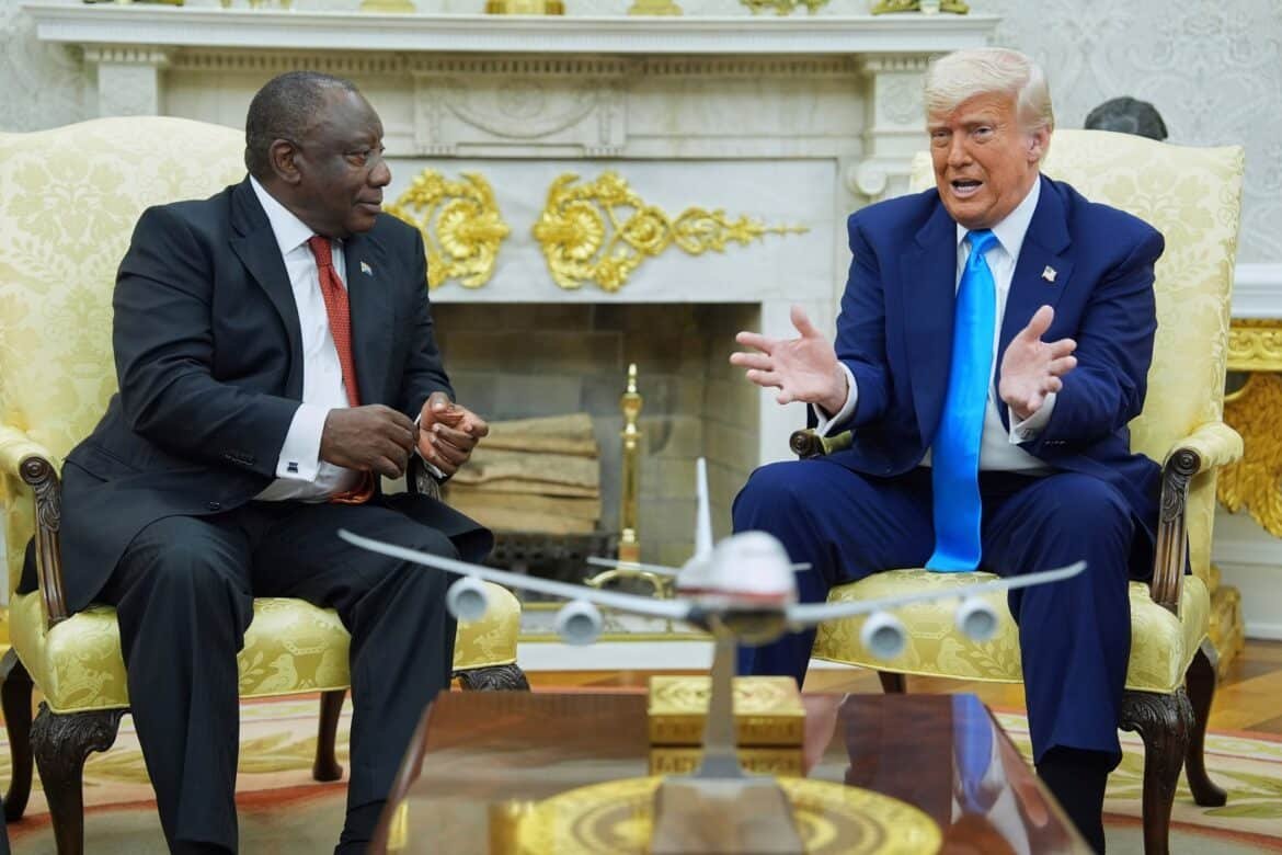 Trump confronts the president of South Africa in the Oval office, pushes false claims of genocide