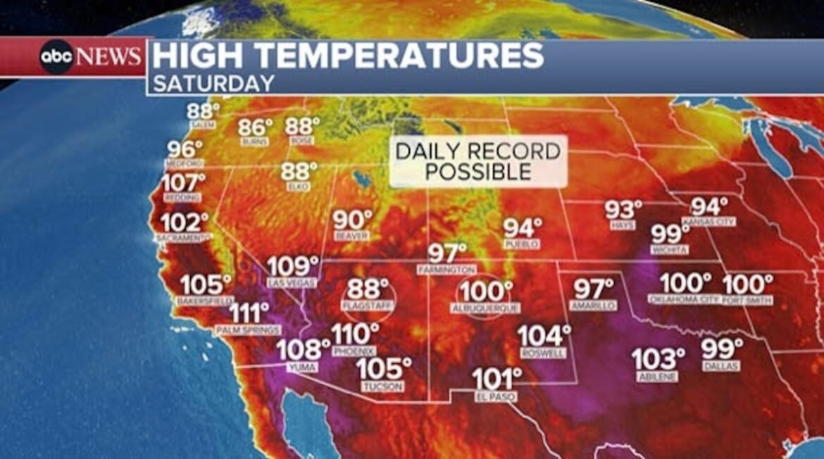 Photo: High temperature map
