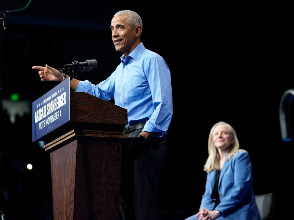 Barack Obama and Kamala Harris campaign for Democrats, while Donald Trump's political operation invests in participation